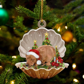 Red Labrador Retriever3-Sleeping Pearl in Christmas Two Sided Ornament - Thegiftio UK