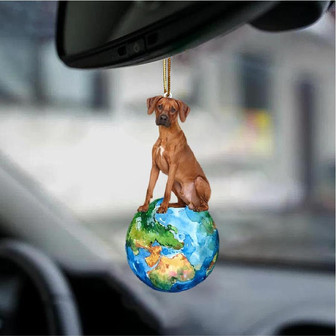 Rhodesian Ridgeback-Around My Dog-Two Sided Ornament - Thegiftio UK