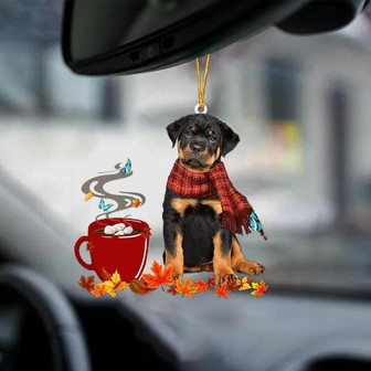 Rottweiler 1-Fall Chocolate-Two Sided Ornament - Thegiftio UK