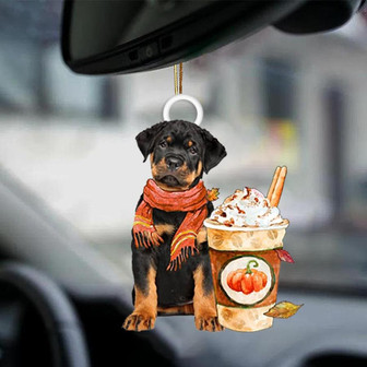 Rottweiler 1-Pumpkin Spice Kinda-Two Sided Ornament - Thegiftio