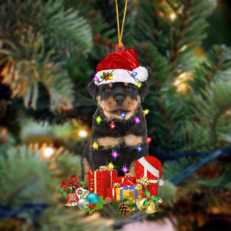 Rottweiler 2-Dog Be Christmas Tree Hanging Ornament - Thegiftio UK