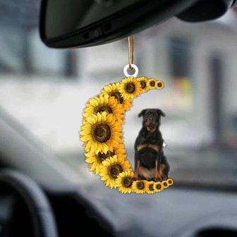 Rottweiler 2-Sunflower Be Kind Car Ornament - Thegiftio UK