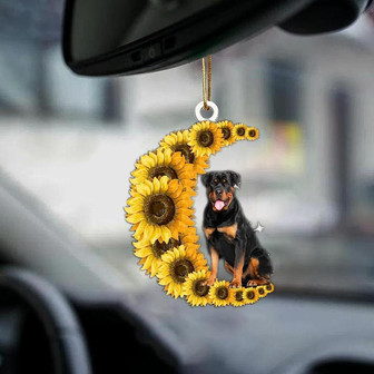 Rottweiler-Sunflower Be Kind Car Ornament - Thegiftio UK