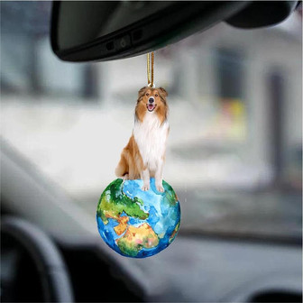 Rough Collie-Around My Dog-Two Sided Ornament - Thegiftio UK