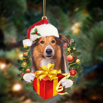 Rough Collie-Dogs give gifts Hanging Ornament - Thegiftio