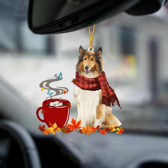 Rough Collie-Fall Chocolate-Two Sided Ornament - Thegiftio
