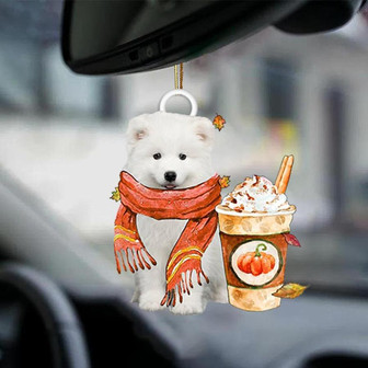 Samoyed-Pumpkin Spice Kinda-Two Sided Ornament - Thegiftio