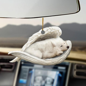 Samoyed sleeping angel Samoyed lovers dog moms ornament - Thegiftio UK
