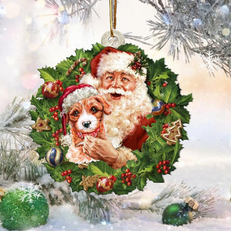 Santa Holds The Cavoodle-Two Sided Ornament - Thegiftio UK