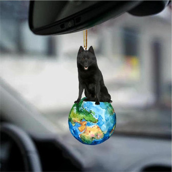 Schipperke-Around My Dog-Two Sided Ornament - Thegiftio UK