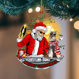 Schnauzer (3)-Christmas Party-Two Sided Ornament - Thegiftio UK