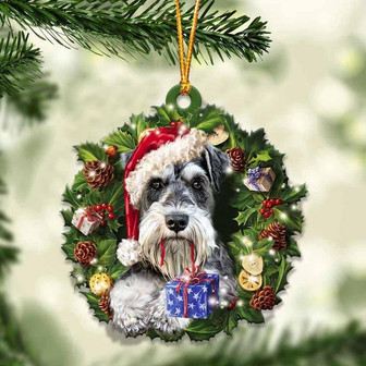 Schnauzer and Christmas gift for her gift for him gift for Schnauzer lover ornament - Thegiftio UK
