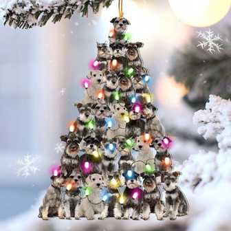 Schnauzer lovely tree gift for schnauzer lover gift for dog mom ornament - Thegiftio UK
