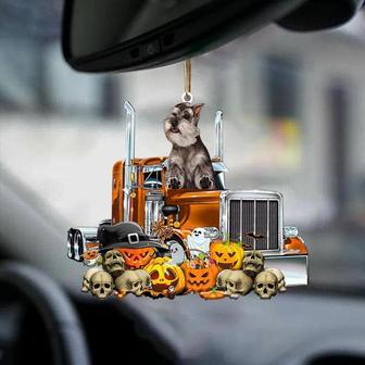 Schnauzer-Pumpkin & Truck Car Hanging Ornament - Thegiftio UK