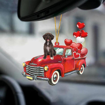 Schnoodle-Red Sports car-Two Sided Ornament - Thegiftio UK
