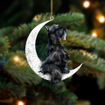 Scottish terrier-Sit On The Moon-Two Sided Ornament - Thegiftio UK