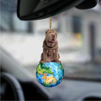 Shar Pei-Around My Dog-Two Sided Ornament - Thegiftio UK