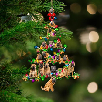 Shar Pei-Christmas Tree Lights-Two Sided Ornament - Thegiftio UK