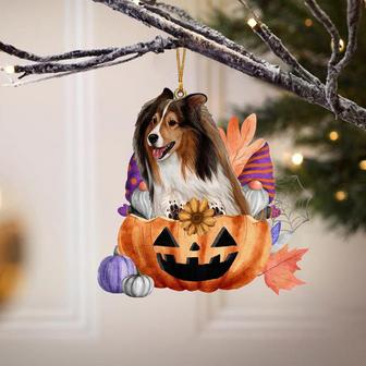 Sheltie-Gnomes Pumpkins Hanging Ornament - Thegiftio UK