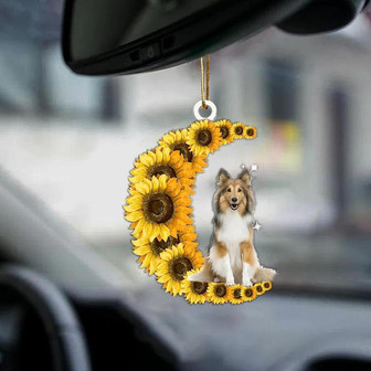 Shetland Sheepdog-Sunflower Be Kind Car Ornament - Thegiftio UK