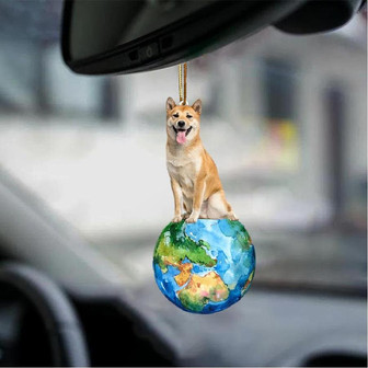 Shiba Inu-Around My Dog-Two Sided Ornament - Thegiftio UK