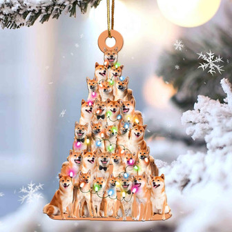 Shiba inu lovely tree gift for shiba inu lover gift for dog lover ornament - Thegiftio UK
