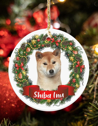 Shiba Inu-Noel Circle-Two Sided Ornament - Thegiftio UK