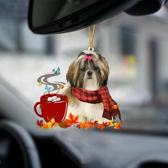 Shih Tzu 1-Fall Chocolate-Two Sided Ornament - Thegiftio