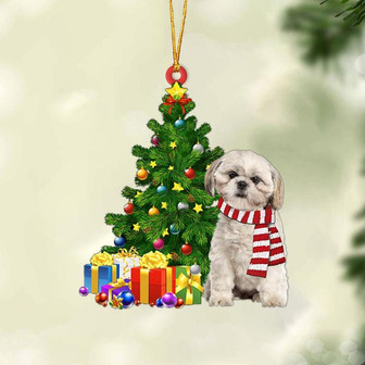 Shih Tzu-Christmas Star Hanging Ornament - Thegiftio UK