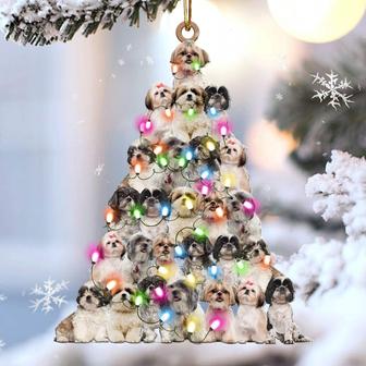 Shih tzu lovely tree gift for shih tzu lover gift for dog mom ornament - Thegiftio UK