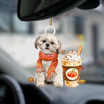 Shih Tzu-Pumpkin Spice Kinda-Two Sided Ornament - Thegiftio