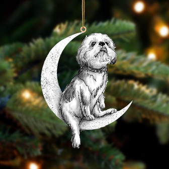 Shih Tzu-Sit On The Moon-Two Sided Ornament - Thegiftio UK