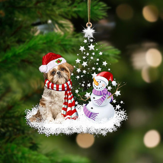 shih tzu-Star Tree Hanging Ornament - Thegiftio UK