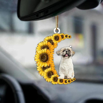 Shih Tzu-Sunflower Be Kind Car Ornament - Thegiftio UK