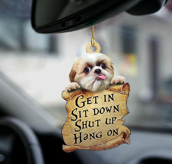 Shih tzu get in two sided ornament - Thegiftio UK