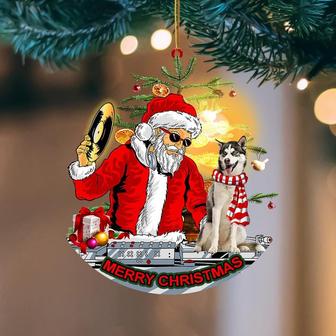 Siberian Husky2-Christmas Party-Two Sided Ornament - Thegiftio UK