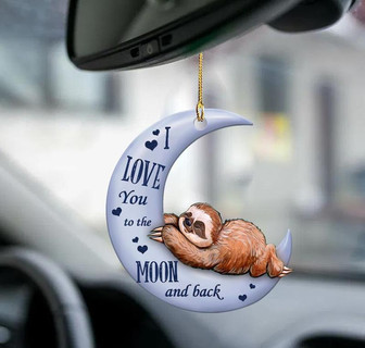 Sloth moon back sloth lover two sided ornament - Thegiftio UK