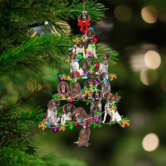Small Munsterlander-Christmas Tree Lights-Two Sided Ornament - Thegiftio UK
