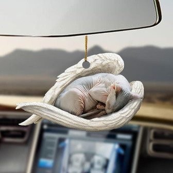 Sphynx cat sleeping angel Sphynx cat lovers cat moms ornament - Thegiftio UK
