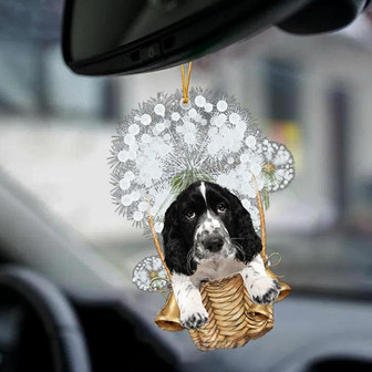 Springer Spaniel-Dandelion-Two Sided Ornament - Thegiftio UK