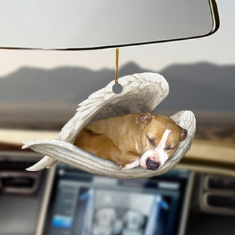Staffordshire Bull Terrier sleeping angel Staffordshire Bull Terrier lovers ornament - Thegiftio UK