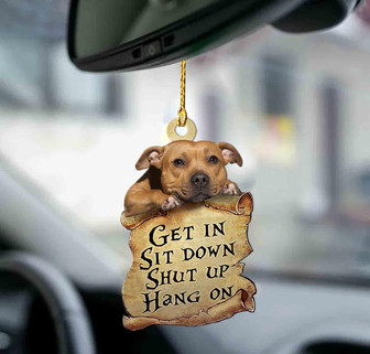 Staffordshire Bull Terrier get in two sided ornament - Thegiftio UK