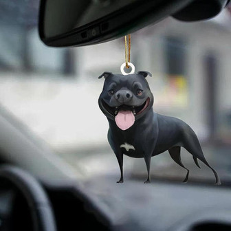 Staffordsire Bull Terrier-Look at me-two sided ornament - Thegiftio UK
