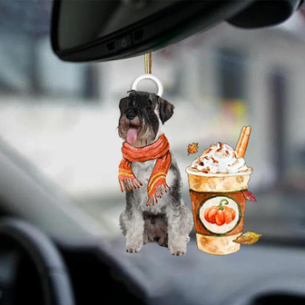 Standard Schnauzer-Pumpkin Spice Kinda-Two Sided Ornament - Thegiftio