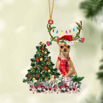 TAN Chihuahua 1-Christmas Tree Gift Hanging Ornament - Thegiftio UK