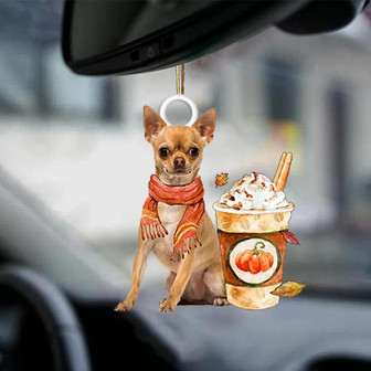 TAN Chihuahua 1-Pumpkin Spice Kinda-Two Sided Ornament - Thegiftio