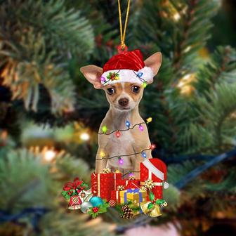 TAN Chihuahua 2-Dog Be Christmas Tree Hanging Ornament - Thegiftio UK