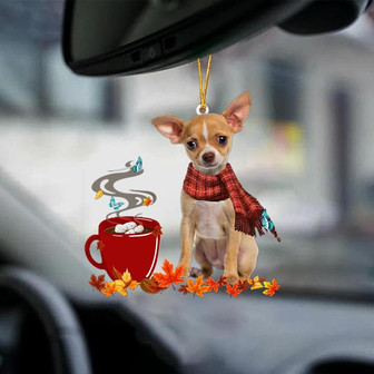 TAN Chihuahua 2-Fall Chocolate-Two Sided Ornament - Thegiftio