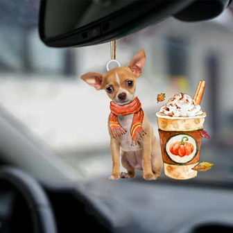 TAN Chihuahua 2-Pumpkin Spice Kinda-Two Sided Ornament - Thegiftio