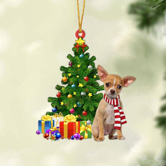 TAN Chihuahua-Christmas Star Hanging Ornament - Thegiftio UK